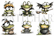 12 Halloween Frog Clipart, an Animal Illustration by Pati Charm Studio (Thumbnail 2 of 8)