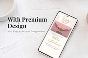 Romantic Blush Pink Wedding Website, a Landing Page Template by Everyday Perfection (Thumbnail 2 of 13)
