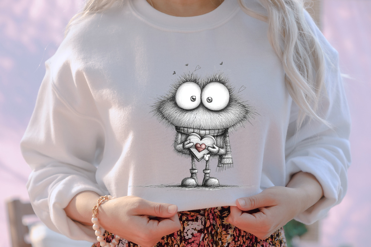 Whimsical Cute Valentines Monster Cl, an Illustration by designcity5 (Photo 4 of 5)