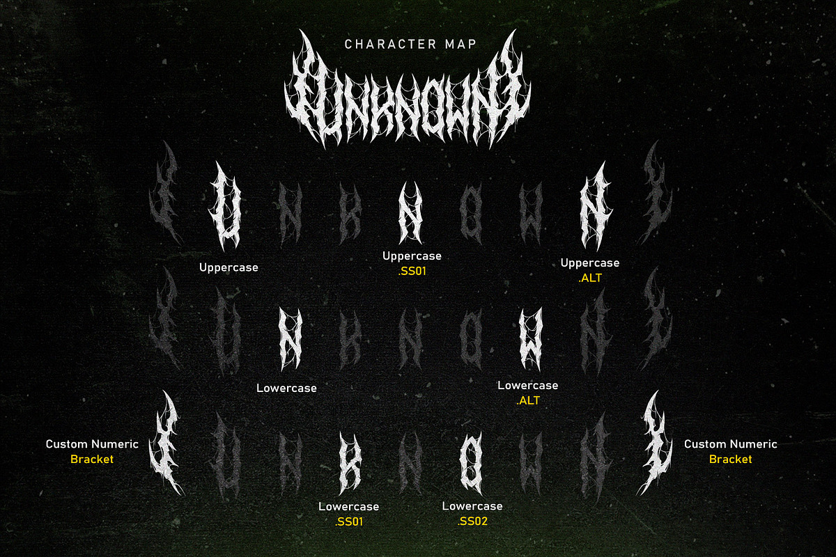 Nervous Beyond | Metal Font, a Blackletter Font by WingBuk (Photo 9 of 12)