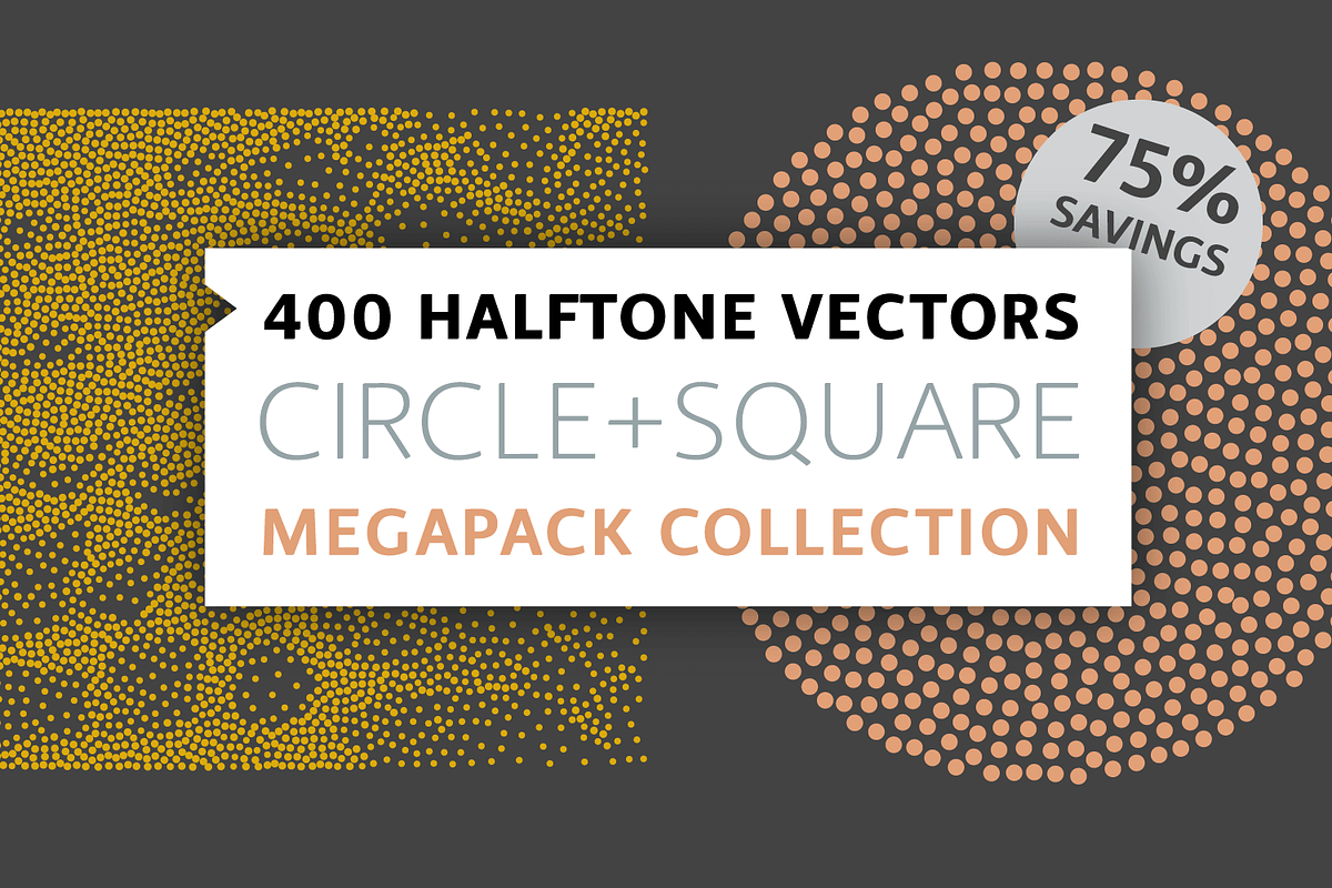 400 Vectors | Circle+Square Megapack, a Pattern Graphic by invisiblelayer (Photo 1 of 5)
