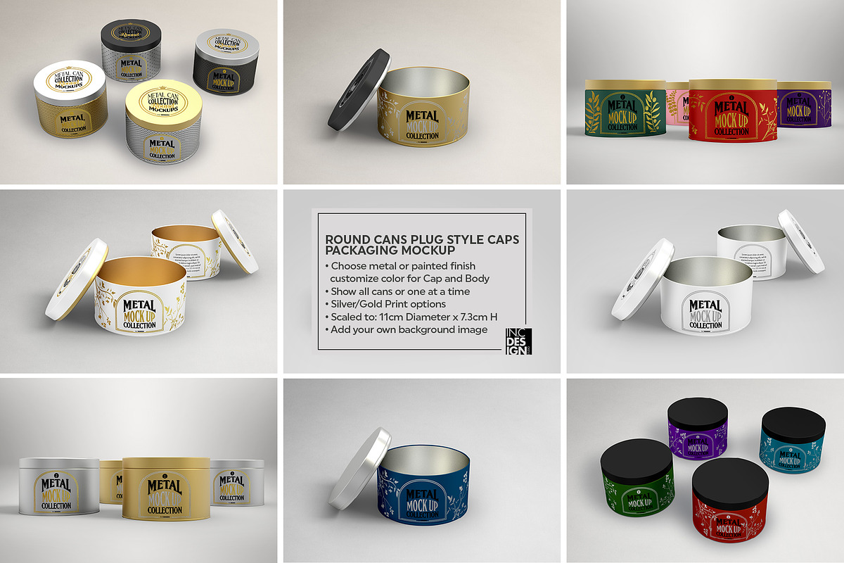 Vol4. Metal Can Mockup Collection, a Packaging Mockup by INCDesign (Photo 5 of 21)