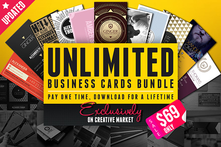 Unlimited Business Cards Bundle, a Business Card Template by Marvel