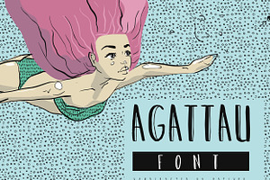 Agattau font + pattern + borders