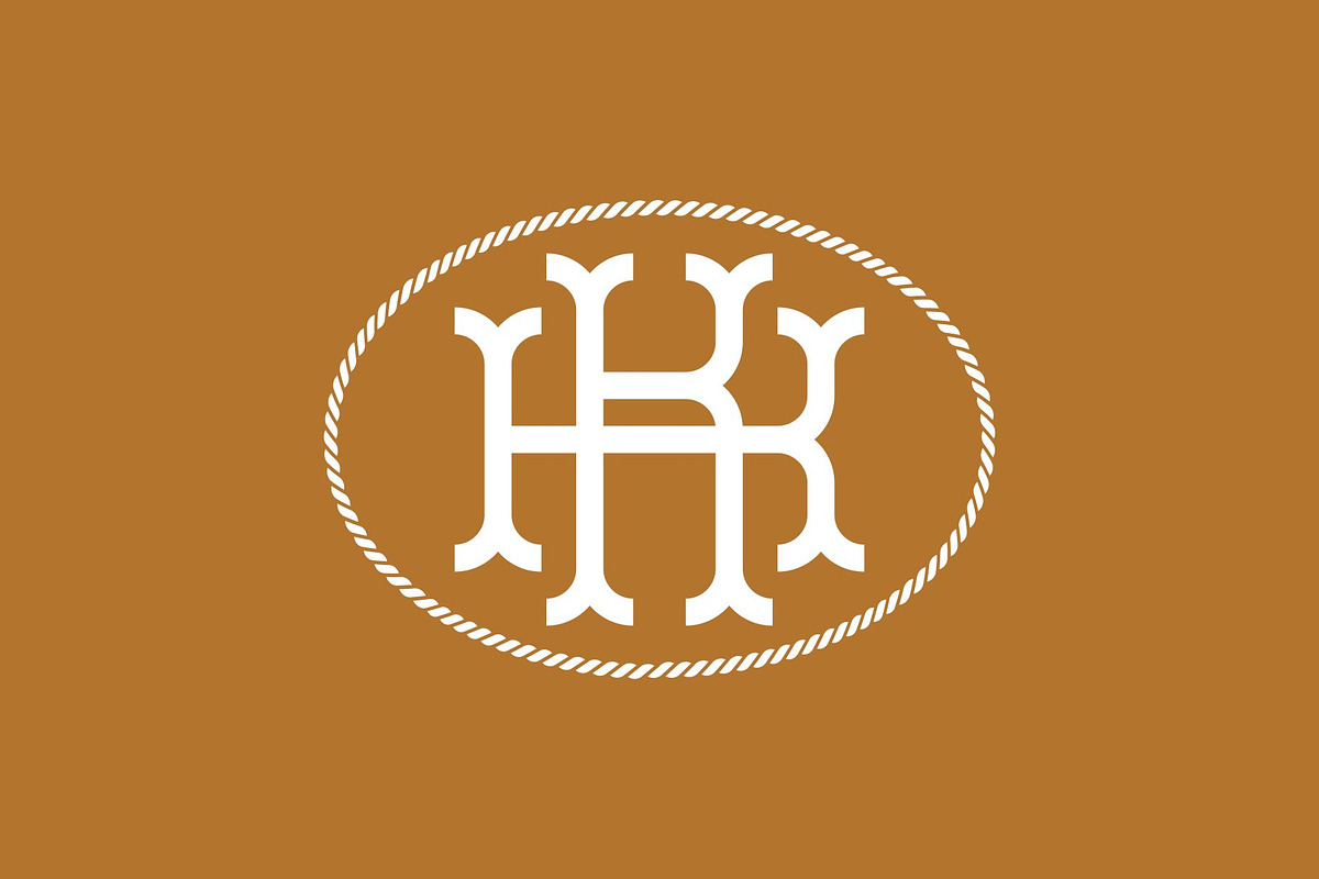 Vintage Wild West Letter KK Logo