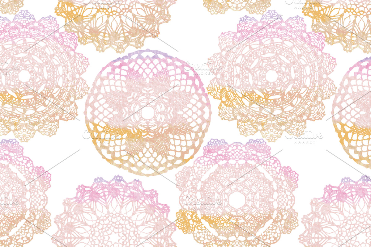 Watercolor doilies collection, an Object Graphic by tamara.comotomka (Photo 3 of 6)