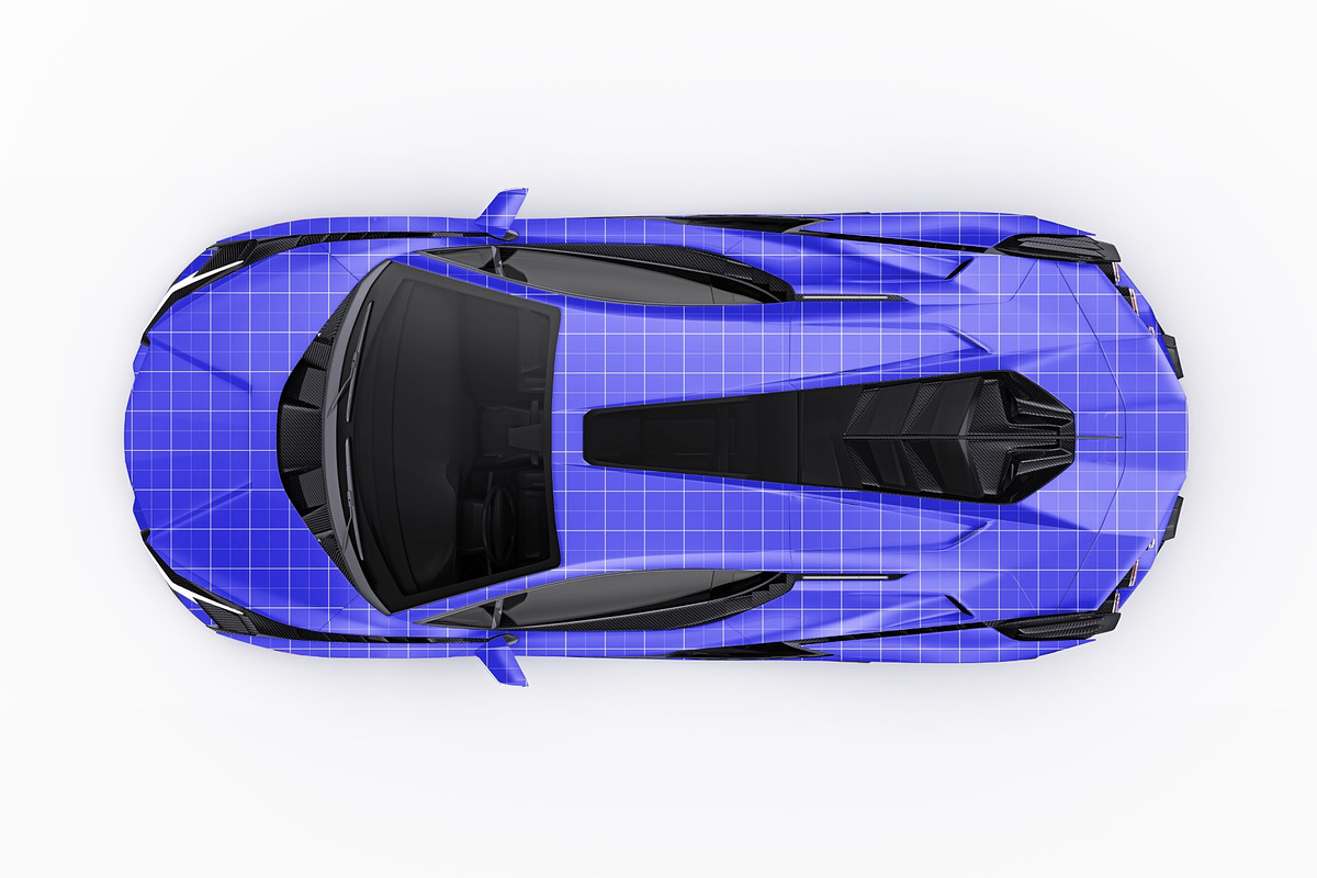 Hybrid Supercar Sport Coupe Set, an Advertising Mockup by Halal Graphic Studio (Photo 10 of 12)