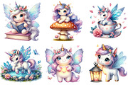 Cute Fairy Unicorn Sublimation Clipa, an Illustration by Sublimation Artist (Thumbnail 2 of 6)