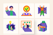 Success Illustration Art Set, a Person Illustration by Brickclay (Thumbnail 7 of 9)