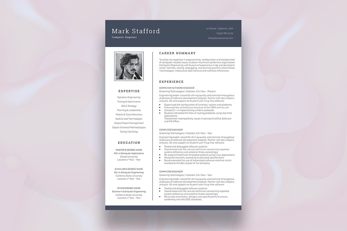 Resume Template, a Resume Template by DesignDevisers (Photo 2 of 10)