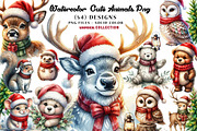 Watercolor - Cute Animals Png, a Seasonal Illustration by CreationArt (Thumbnail 1 of 7)