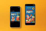 Blue Flat Christmas Party Flyer Set, a Flyer Template by graphicook (Thumbnail 6 of 6)