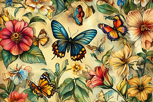 Vibrant Butterfly Garden