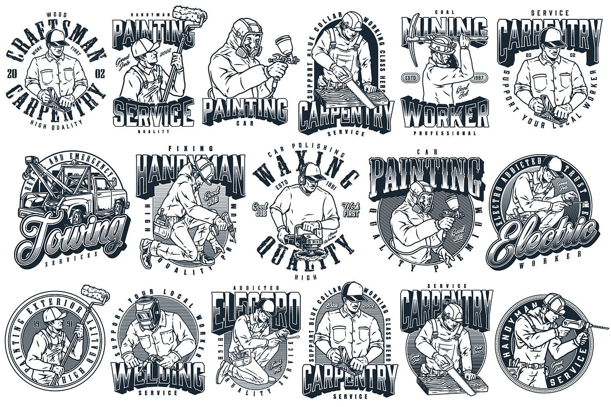 Handymen t-shirt designs, a Branding & Logo Template by DGIM studio (Photo 9 of 12)