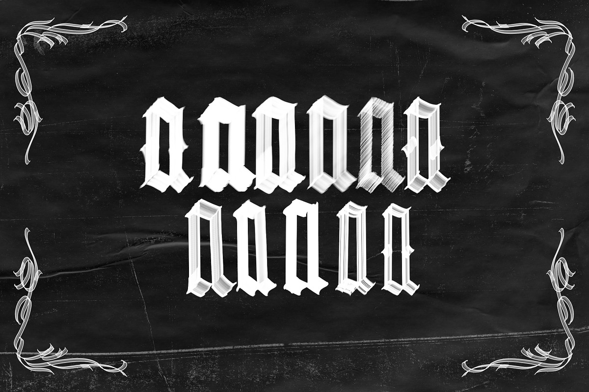 Blackletter brush - Procreate, a Brush Add-On by AspekHndz (Photo 4 of 6)