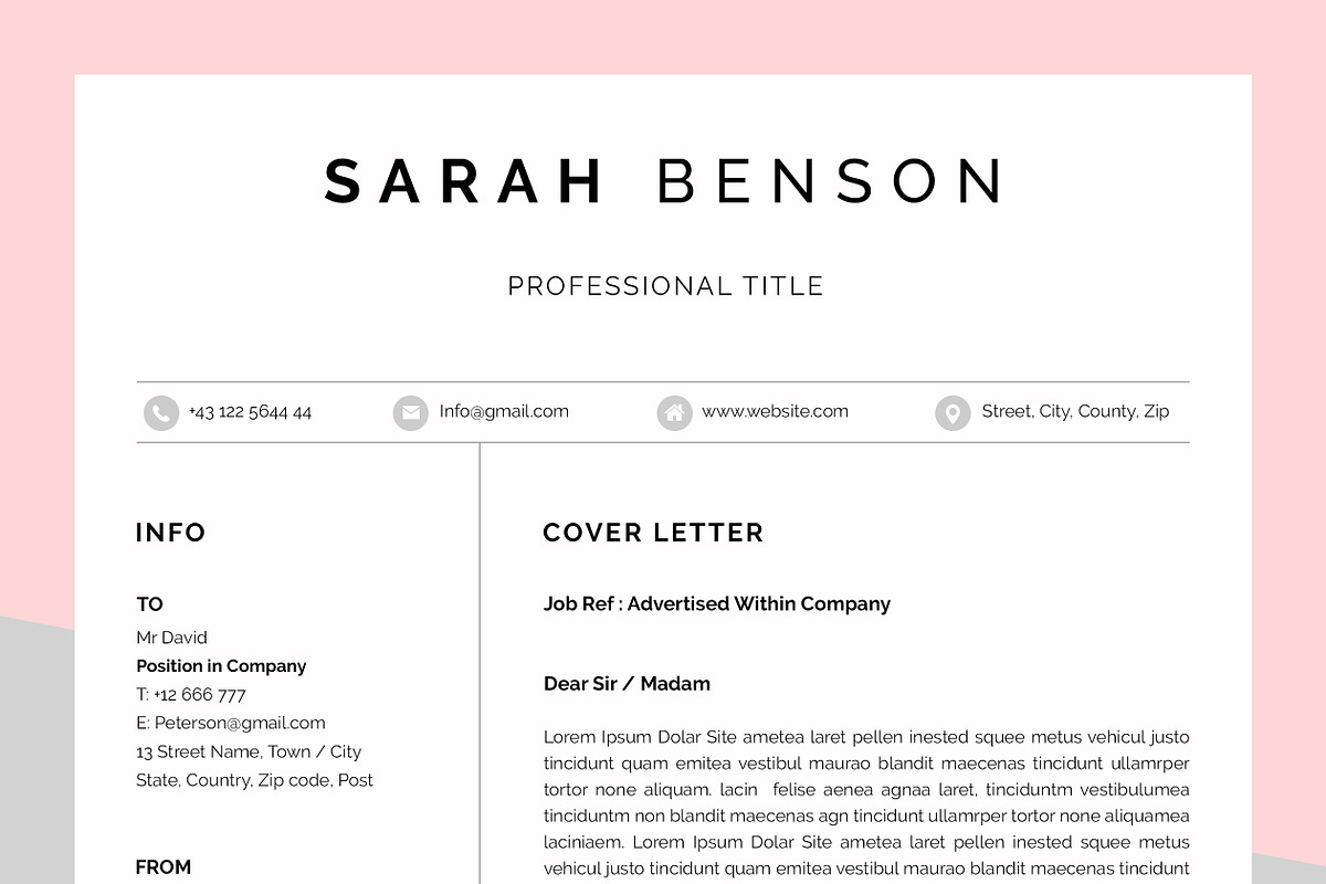 Word Resume/CV (3 Pages), a Resume Template by SlideCo (Photo 7 of 7)