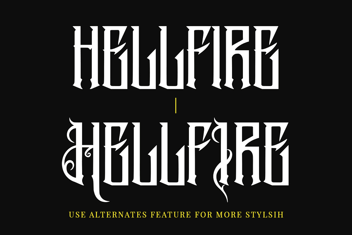 Brigizh Blackletter Display Font, a Blackletter Font by Maulana Creative (Photo 2 of 8)