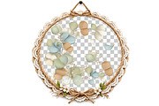 Blush and Blue Leaves Florals, an Illustration by DreamArtGraphic (Thumbnail 4 of 8)
