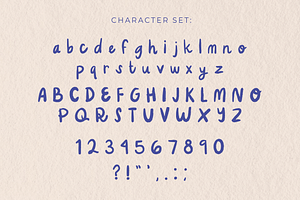 BUBBLE GUM A Handwritten Font