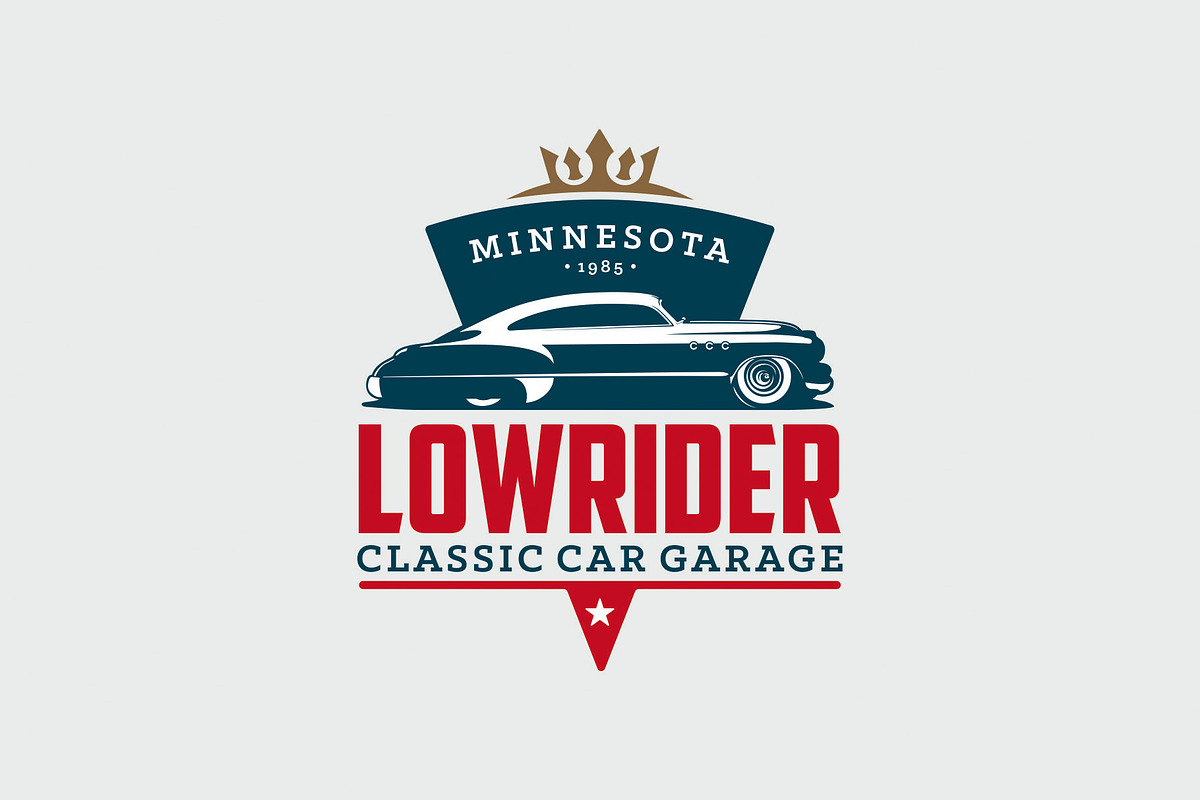 Classic Car Garage Logo, a Branding \u0026 Logo Template by g design, image size:1200x800