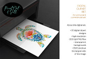 Tropical Folk Art Reef Clipart, a Decorative Illustration by The Dutch Lady Designs (Thumbnail 2 of 10)