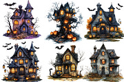 Halloween House Clipart, a Work Illustration by cherrydesign (Thumbnail 4 of 4)