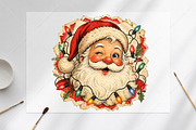 Retro Winking Santa Claus Christmas, a Seasonal Illustration by Canvas Craft (Thumbnail 6 of 6)
