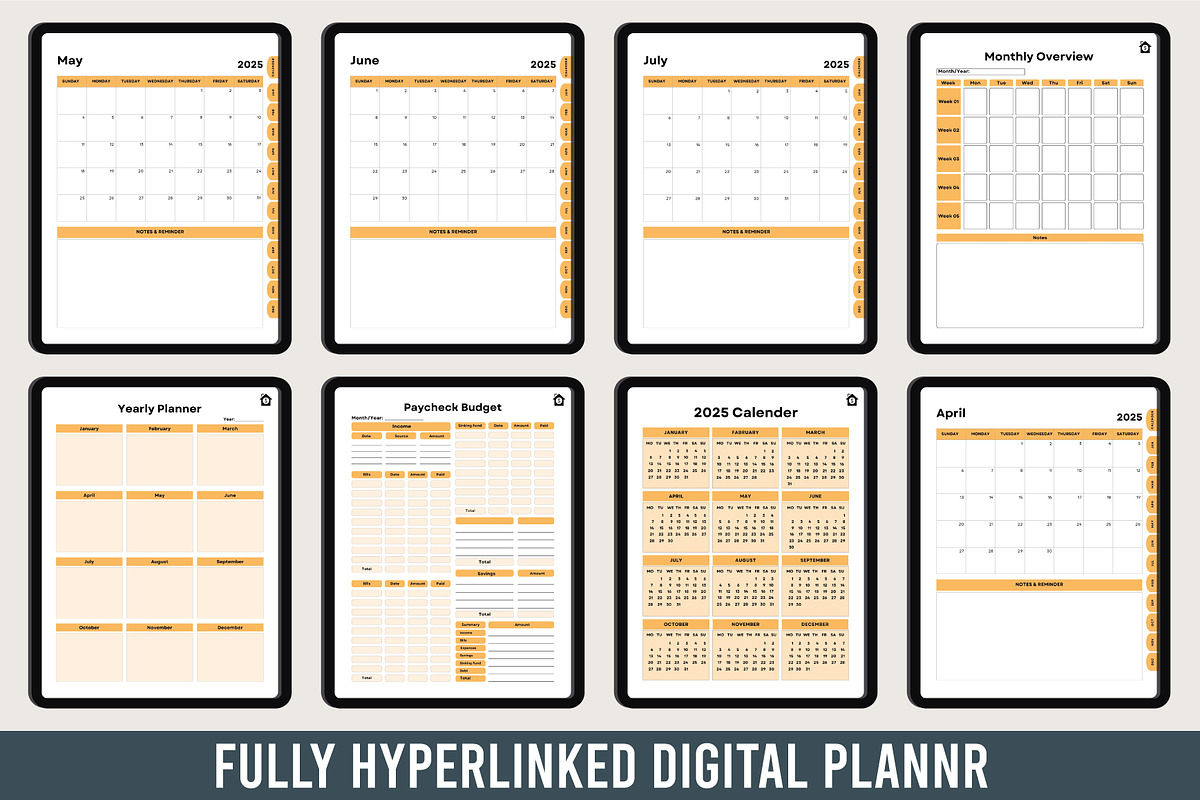 2025 Digital Finance Planner, a Stationery Template by Designmela01 (Photo 4 of 6)