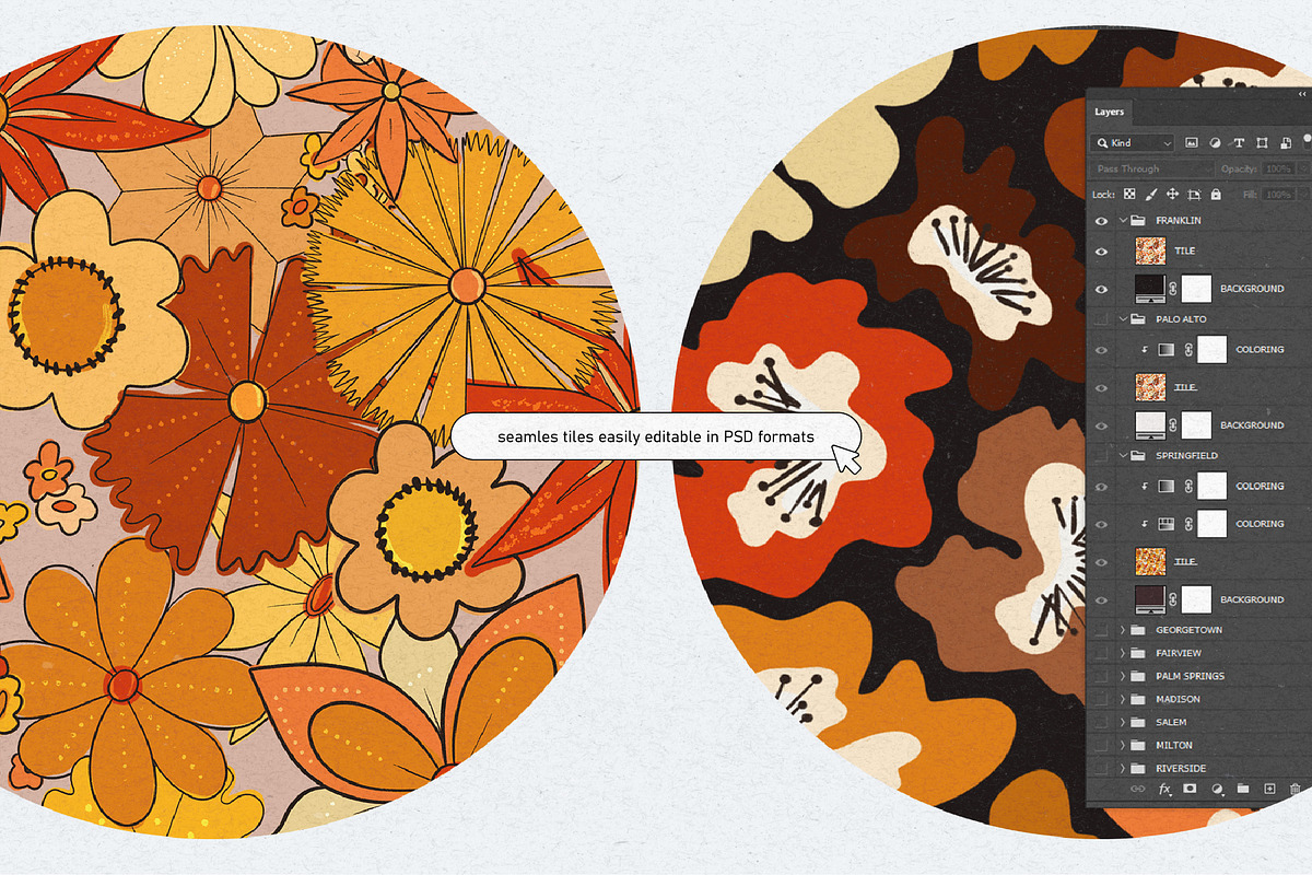 Retro Spring Patterns, a Pattern Graphic by angelainthefields (Photo 6 of 6)