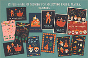 Dia De Los Muertos graphic retro set, a Seasonal Illustration by Paper Cherry (Thumbnail 11 of 16)