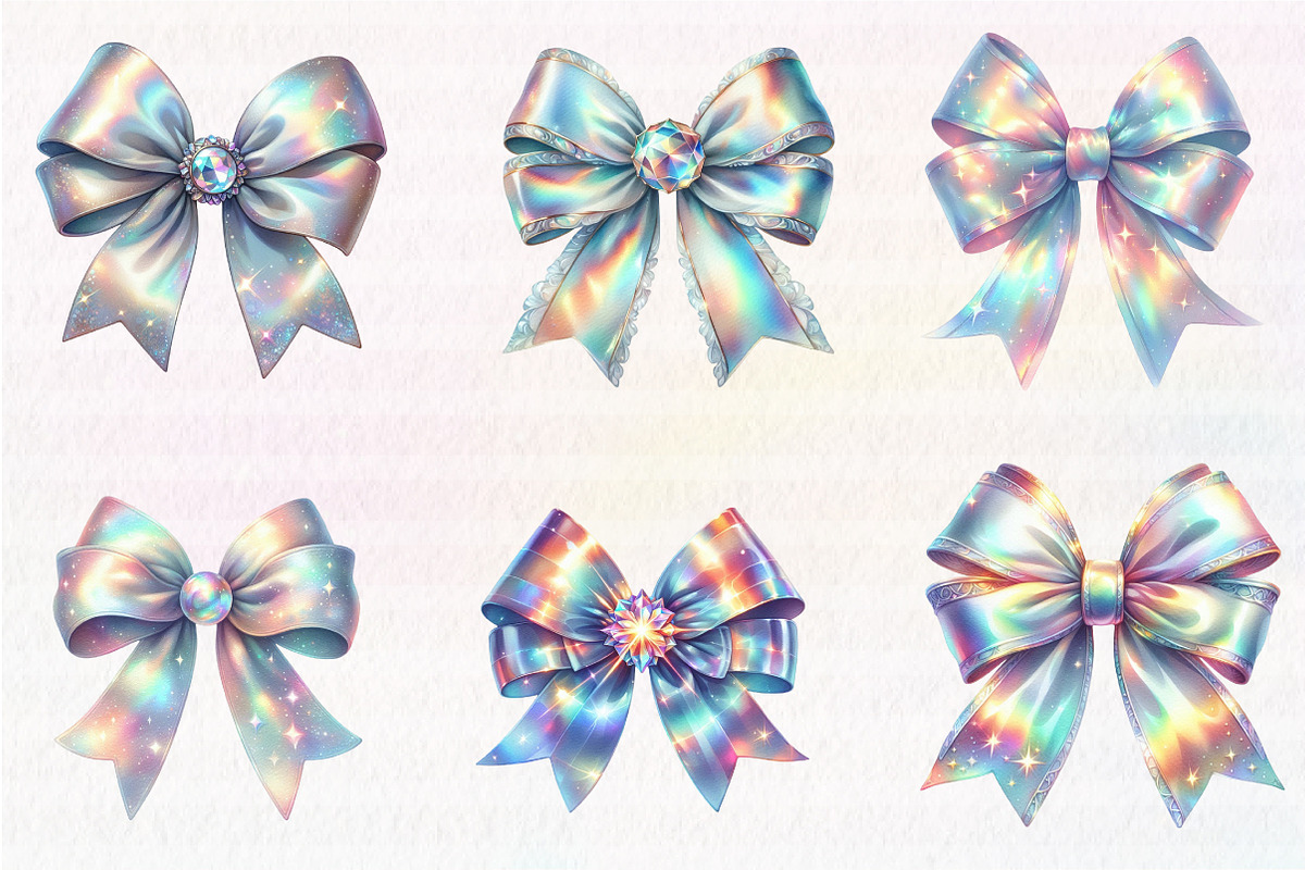 Iridescent Christmas bow, an Illustration by CreationArt (Photo 6 of 6)