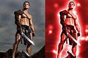 Behind Glow Photoshop action preview 2