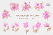 Flower fuchsia. Watercolor., an Illustration by BrushArtDesigns (Thumbnail 3 of 4)