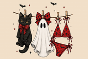 Retro Coquette Halloween Png Bundle, a Seasonal Illustration by Daisy Design (Thumbnail 6 of 7)