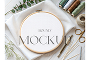 Earth Tones Embroidery Flat Lay, a Product Mockup by MockupWizard (Thumbnail 1 of 3)