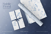 Floral Blue Toile Seamless Patterns, a Pattern Graphic by Olya Creative (Thumbnail 10 of 18)