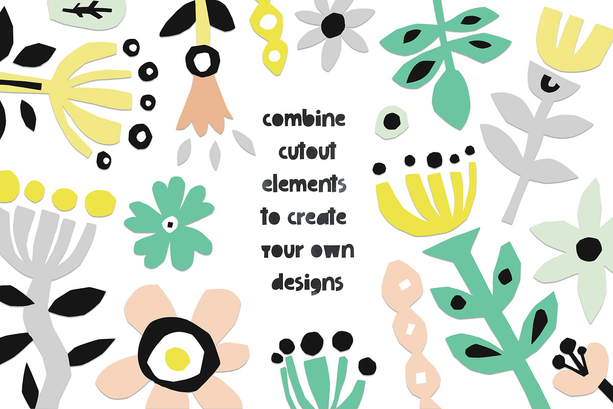 426 Cutout Floral Elements, a Decorative Illustration by Favete Art (Photo 7 of 13)