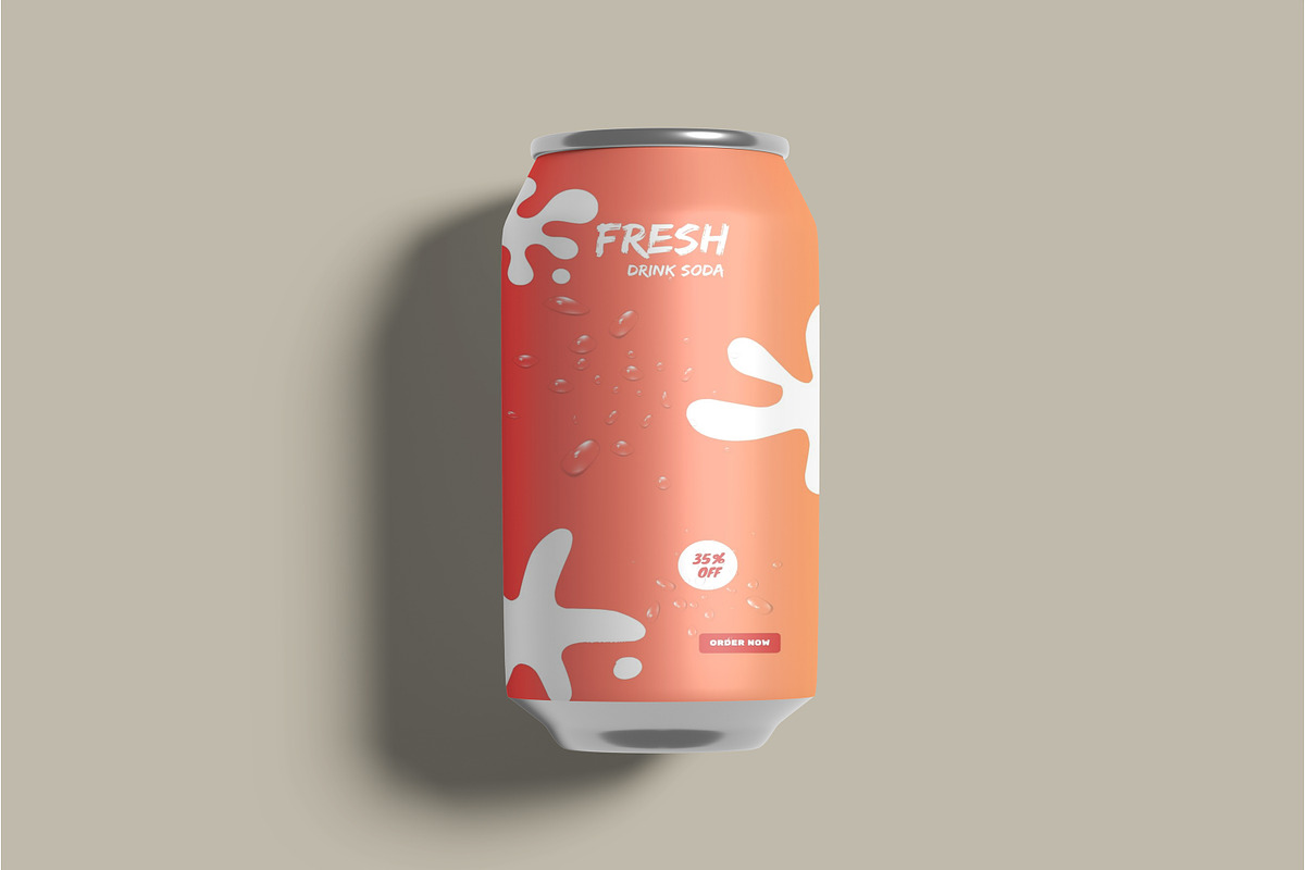 Soda Can Mockup, a Packaging Mockup by lamorastudio (Photo 6 of 11)