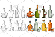 Set glass bottle engraving, a Food Illustration by MoreVector (Thumbnail 2 of 2)
