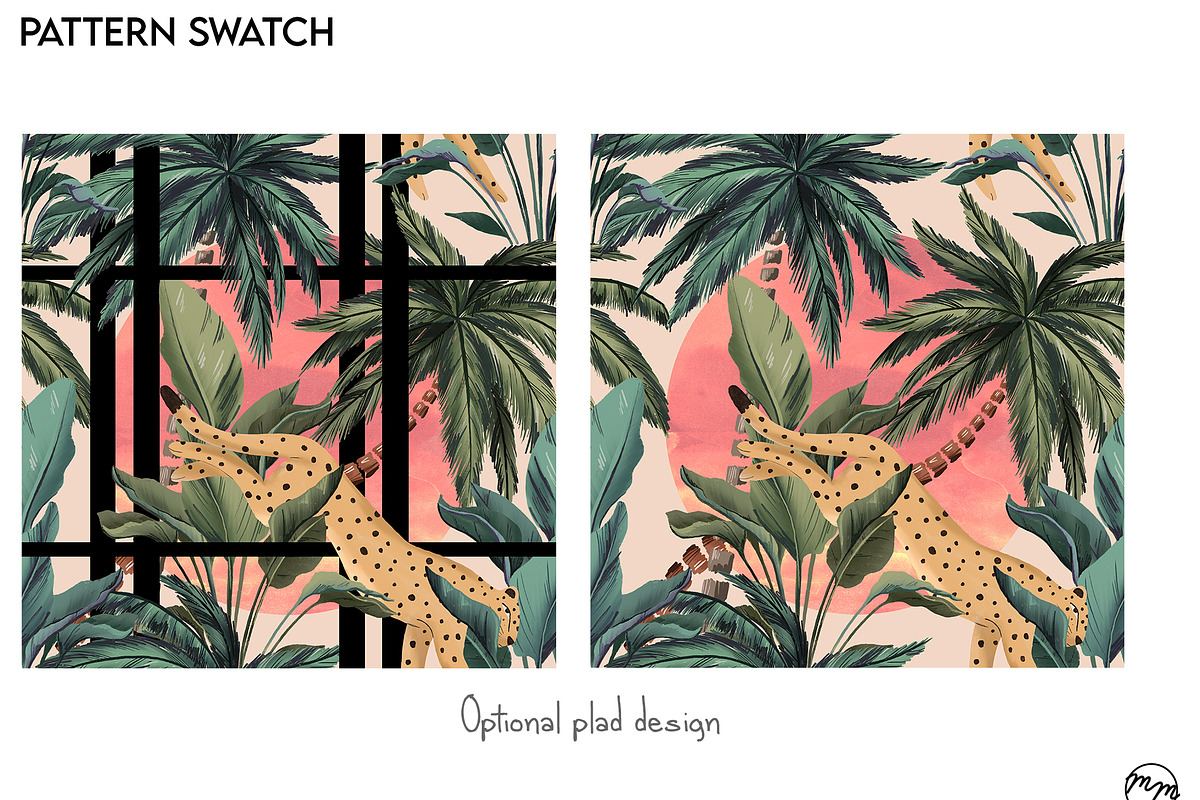 Tropilicious luxury pattern, a Pattern Graphic by MenoMelo Studio (Photo 5 of 9)