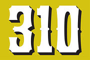 Yuma Numerals, a Slab Serif Font by Drew Melton (Thumbnail 1 of 5)