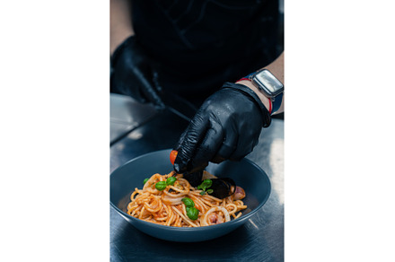 Chef Seafood Pasta with mussels with, a Food & Drink Photo by Jan Jack Russo Media