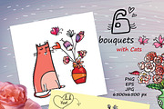 St.Valentine's Cats - 82 elements, an Animal Illustration by Zooza Art (Thumbnail 3 of 8)