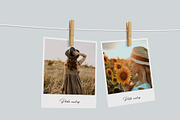 Hanging Polaroid Photo Mockup, a Product Mockup by graphypix (Thumbnail 1 of 4)