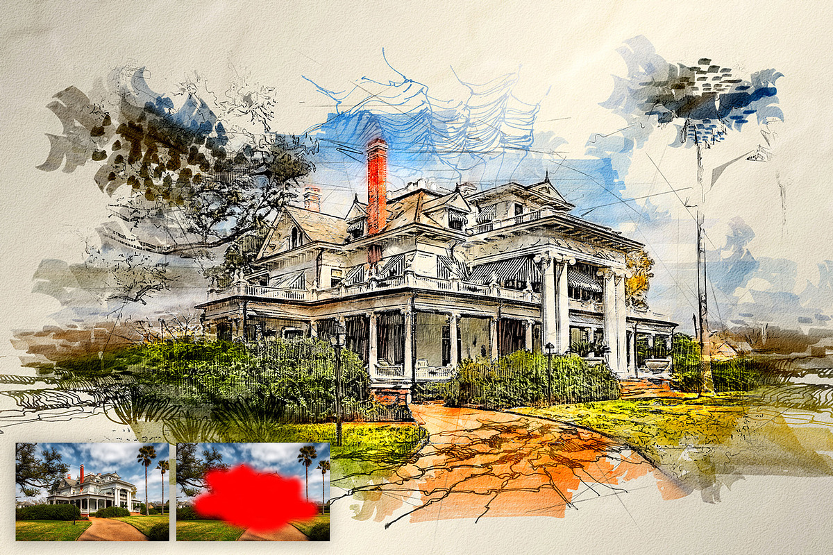 Graphic Marker Photoshop Action, an Action Add-On by GorynArt (Photo 6 of 20)