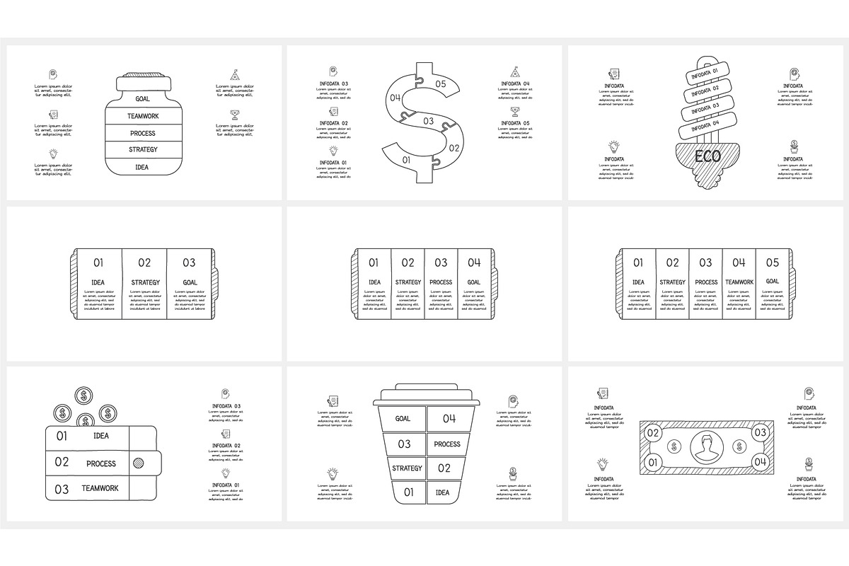 Set Doodle Presentation Canva, a Presentation Template by Infographics project (Photo 16 of 16)