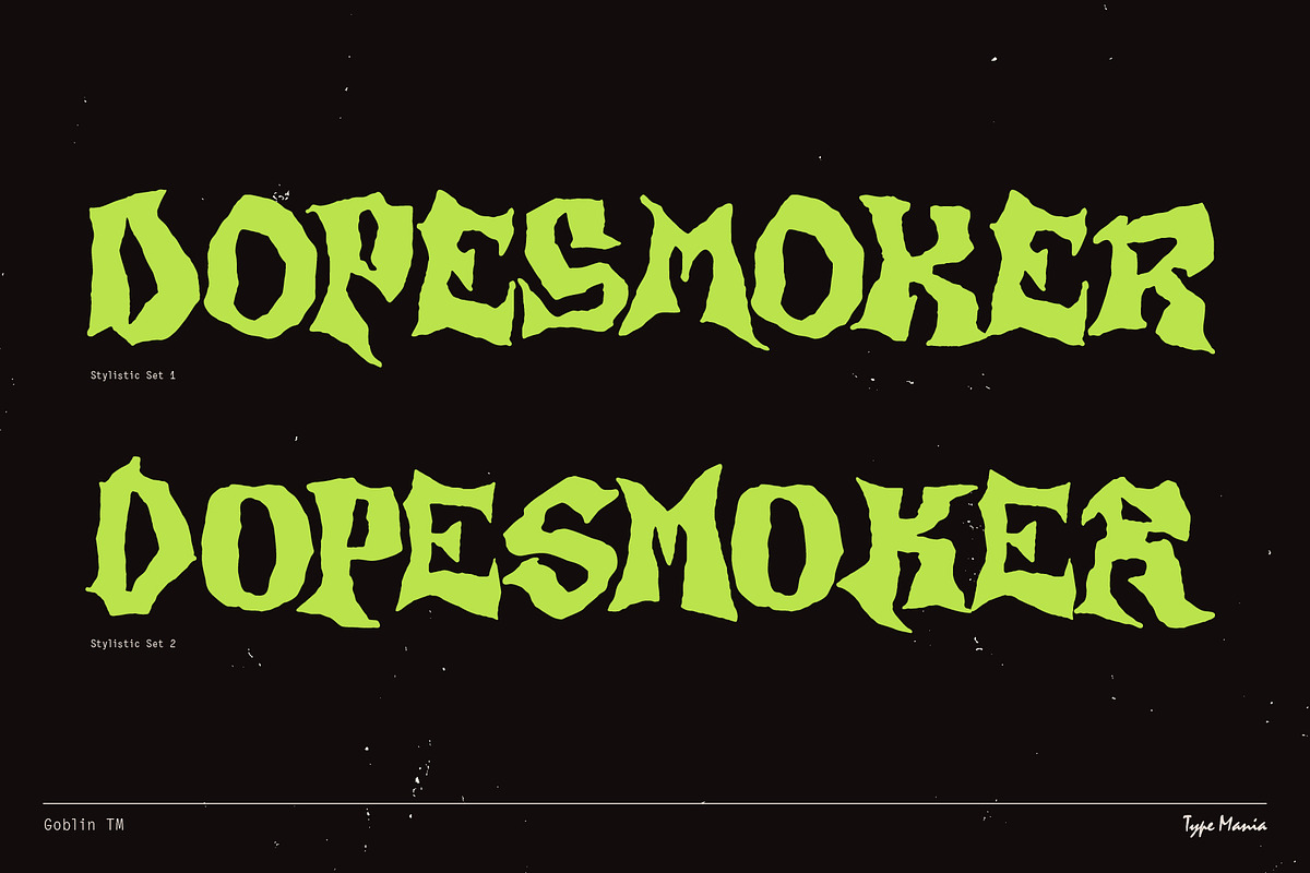 Goblin TM – Wicked Automatic Script, a Blackletter Font by Type Mania (Photo 4 of 9)