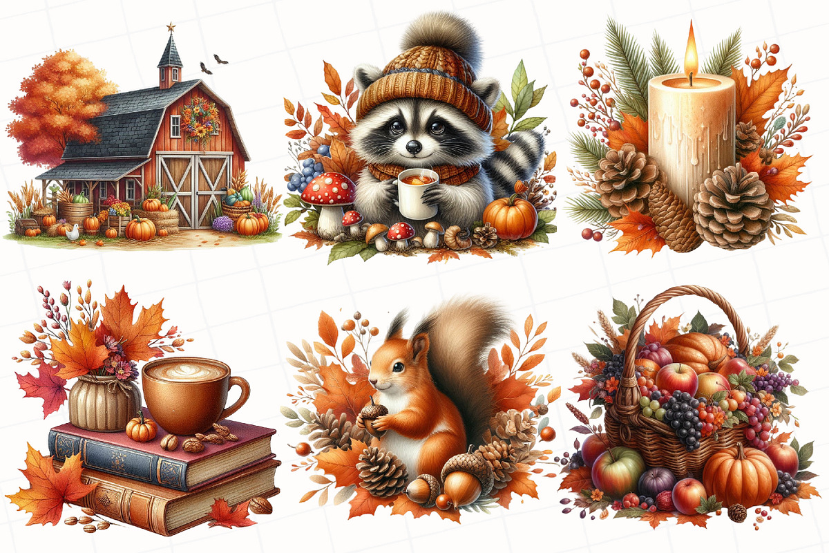 Autumn Sublimation Clipart, an Illustration by OK Design (Photo 2 of 5)