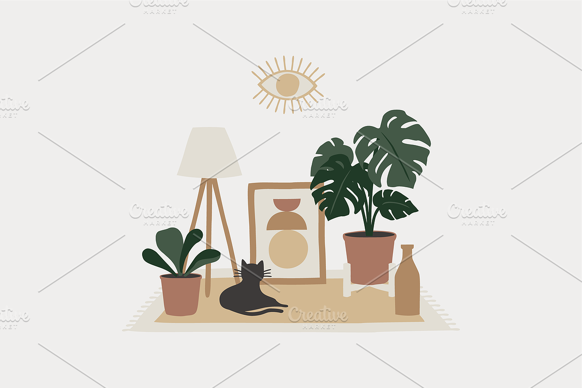 Home Decoration Illustration, a Decorative Illustration by Jump Studio (Photo 3 of 10)