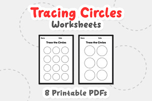 Tracing Circles, Shapes Worksheets